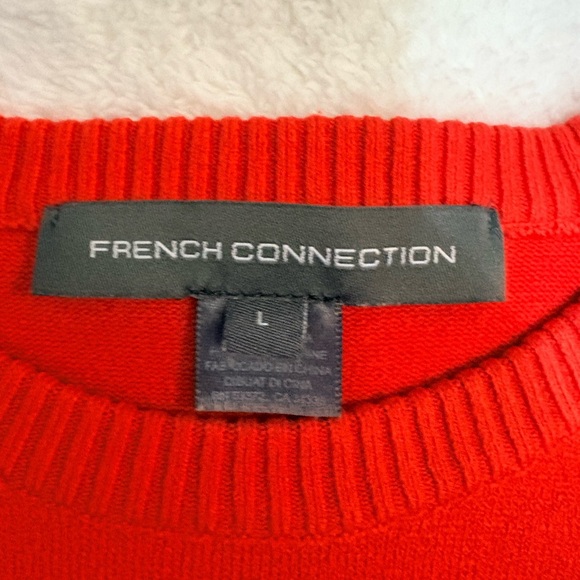 FRENCH CONNECTION Raglan Sleeve Crew Neck Sweater In Mars Red Size Large - Picture 2 of 10